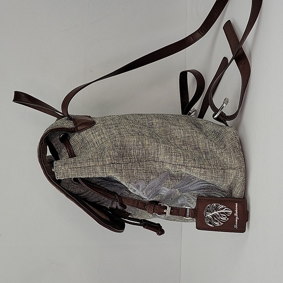 Tommy Bahama Beige and Brown Embroidered Backpack main image 8